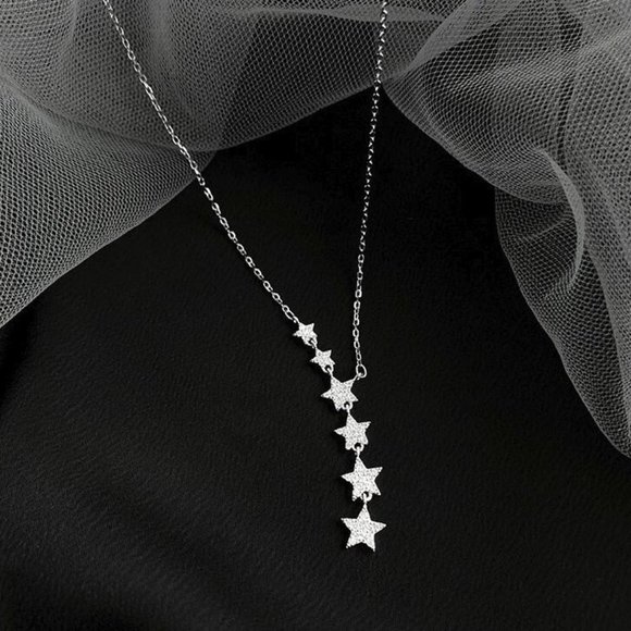 NEW Silver Charming Star Pendant Necklace - Picture 5 of 5